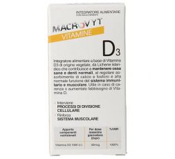 Macrovyt D3 di origine vegetale, integratore per ossa e sistema immunitario