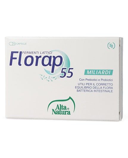 Florap 55 a base di prebiotici e probiotici, equilibrio della flora batterica