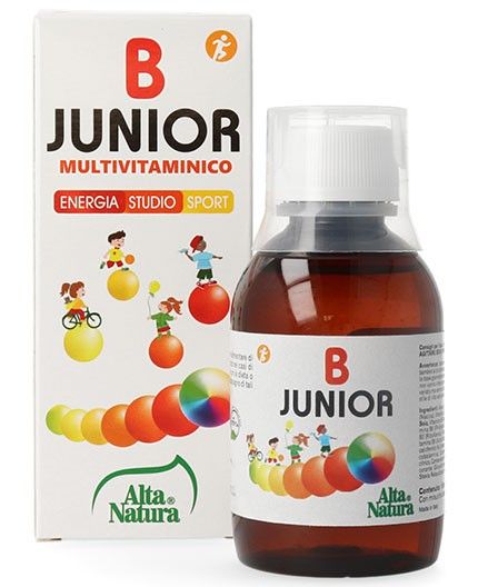 B Junior integratore multivitaminico per bambini, vitamina B, D, C, E, da fonte vegetale