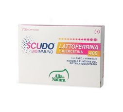 Scudo Bioimmuno Lattoferrina + QUERCETINA 400 con zinco e vitamina c, normale funzione delle difese immunitarie