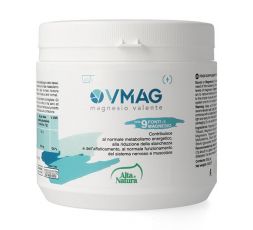 VMAG Polvere con 9 fonti di magnesio, riduce la stanchezza, normale funzione del sistema nervoso e muscolare