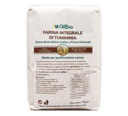 Farina Integrale di Tummina (Timilia) Grano Siciliano Molita a pietra antica Naturale, per pane e pizza