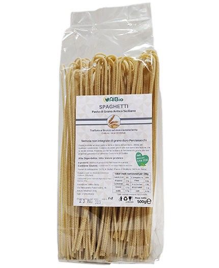 Spaghetti Pasta artigianale di Perciasacchi grano antico (Kamut Siciliano)