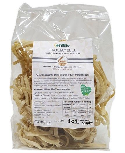 Tagliatelle Pasta artigianale di Perciasacchi grano antico (Kamut Siciliano)