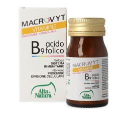 Macrovyt B9 Acido Folico integratore naturale interviene nel processo cellulare e crescita dei tessuti