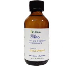 Olio corpo al Gelsomino Siciliano, con base Mandorla e germe di grano, idratante, nutriente