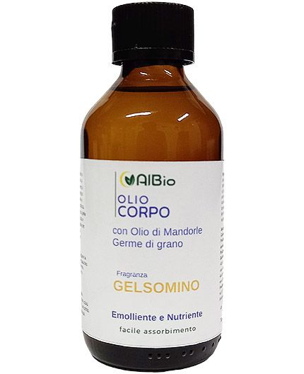 Olio corpo al Gelsomino Siciliano, con base Mandorla e germe di grano, idratante, nutriente