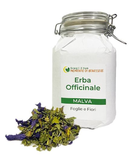 Tisana di Malva fiori e foglie lenitivo, lassativo, espettorante ricco di mucillagini 50g e 100g